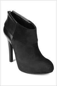 suede round toe ankle booties