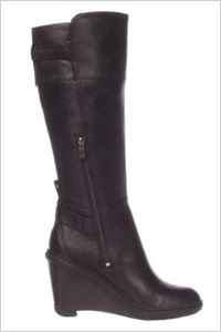 sleek knee-high wedge boots