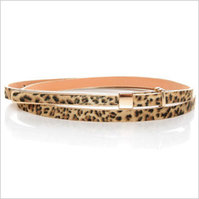 Pillow Skinny Animal Print Belt