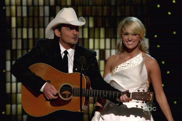 Brad Paisley and Carrie Underwood hosting the 45th Annual CMAs
