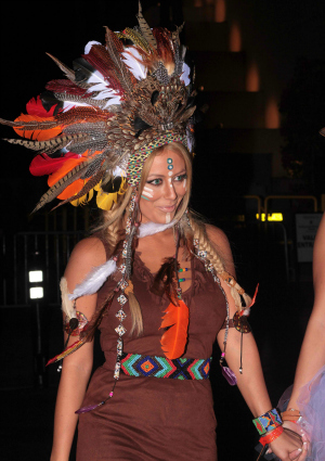 Aubrey O'Day as Pocahontas Halloween 2012