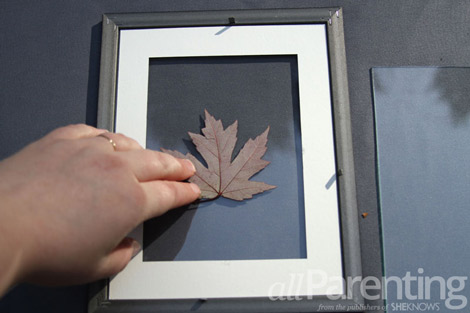 framed art leaf step 2