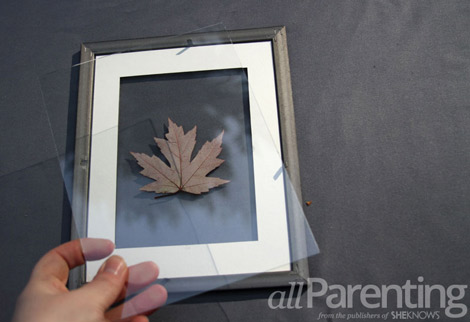 framed leaf art step 3