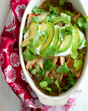 Black bean and sweet potato enchiladas recipe