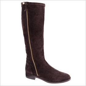 high-shaft suede boot