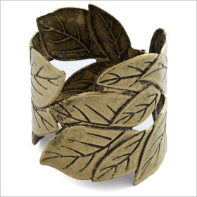 fall-inspired brass cuff 