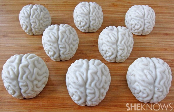 Cake Ball Brains with Oozing Cherry Blood