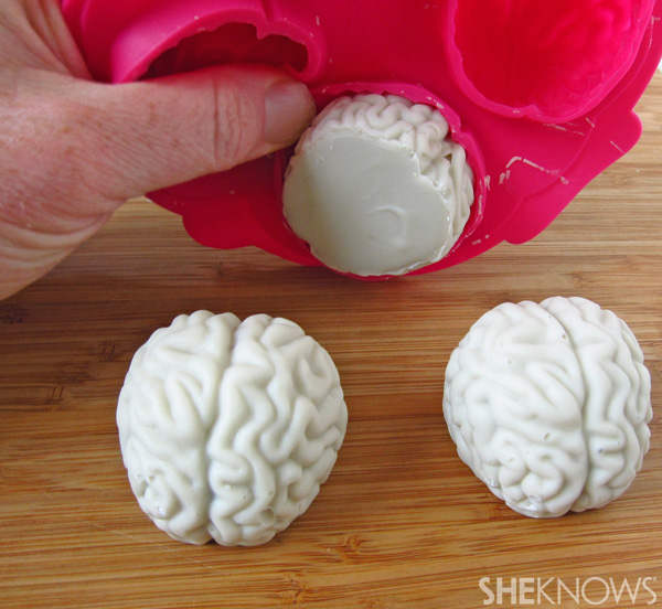 Cake Ball Brains with Oozing Cherry Blood
