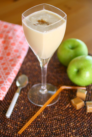 Caramel apple milkshake