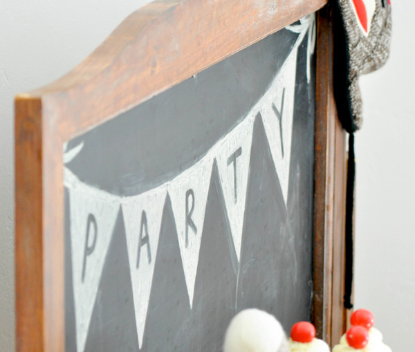 Chalkboard | Sock monkey themed party
