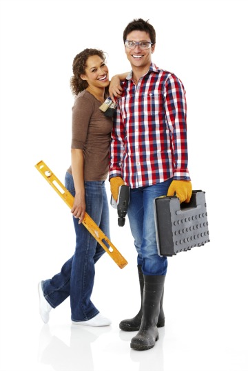 couple doing home improvements