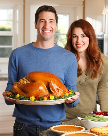 Couple hosting Thanksgiving at home