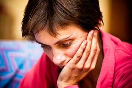 Depressed woman
