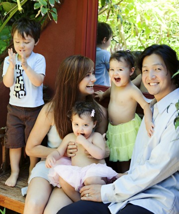 Diane Farr with her family