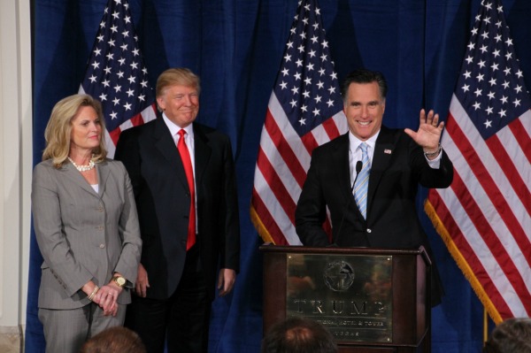 Donald Trump with the Romneys