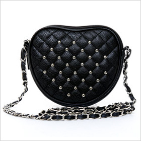 2b studded heart crossbody, $24, 2bstores.com