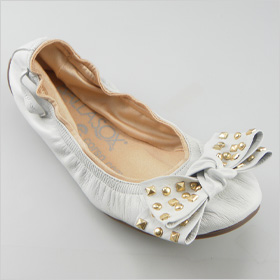 Ballasox Frazzle flat, $65, corsocomoshoes.com