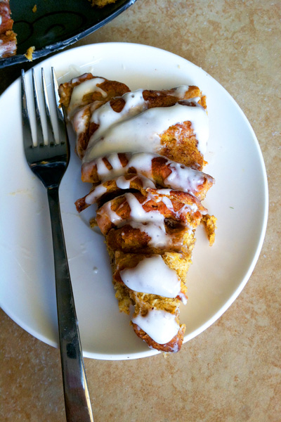 Giant pumpkin cinnamon roll cake recipe