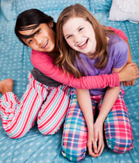 Girls at sleepover