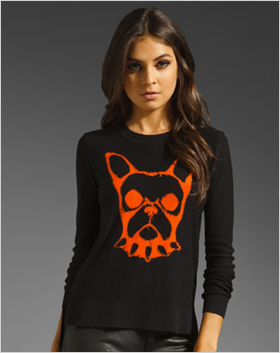 black Jacquard pullover