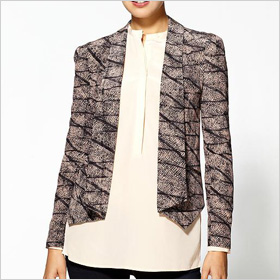 Rebecca Minkoff Becky Vega Print Silk Blazer