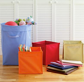 canvas bins from Land of Nod
