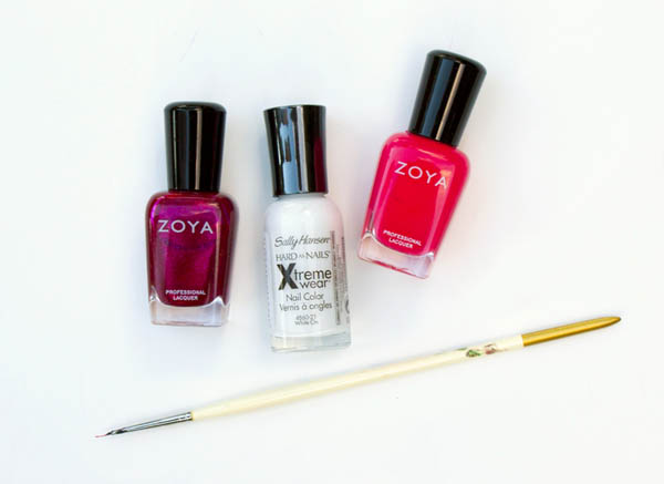 Candy cane nail supplies