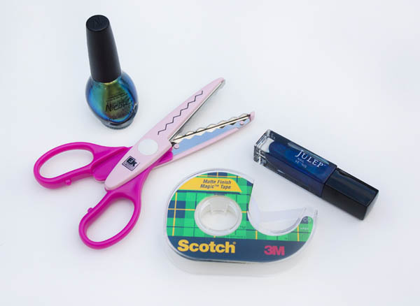 Gather supplies for chevron nails