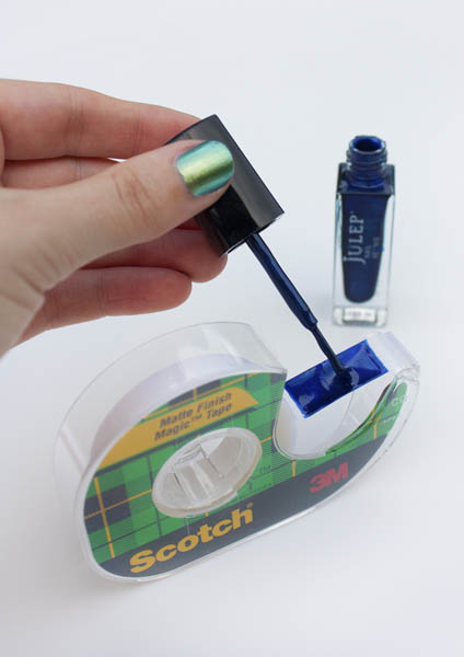 Paint tape for chevron nails