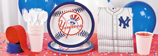 Yankees party pack from the Oriental Trading company