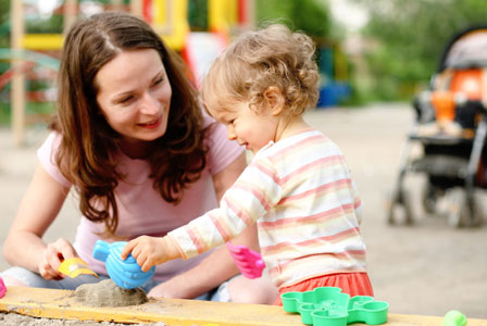 mom on playground