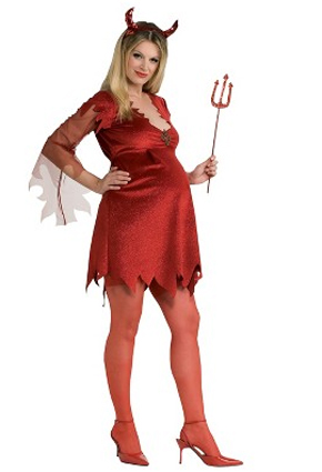 Devil maternity Halloween costume