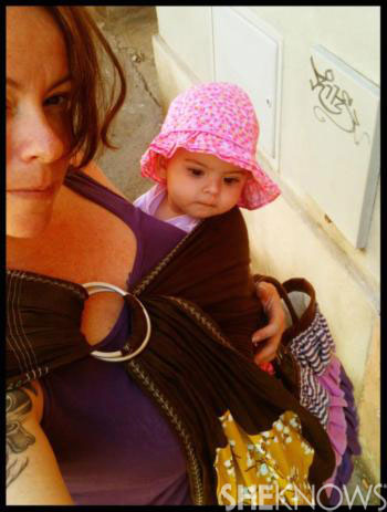 Claire's babywearing photo