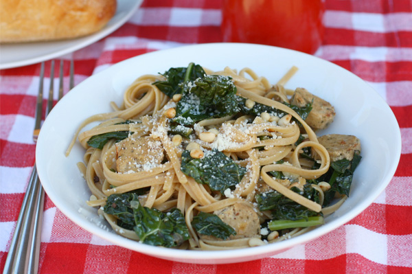 Sunday Dinner: Spaghetti with sausage and kale