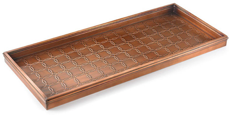 venetian bronze boot tray