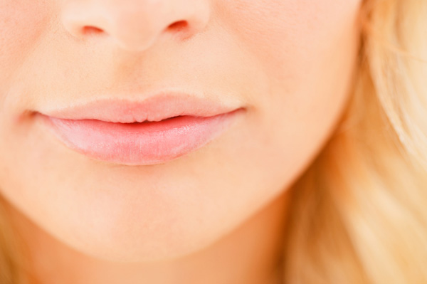 Woman with healthy lips