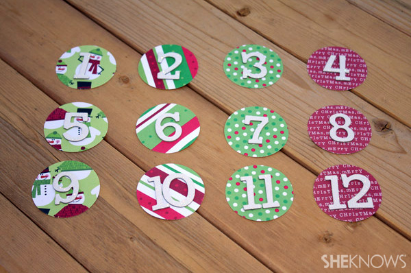 DIY 12 days wreath step 4