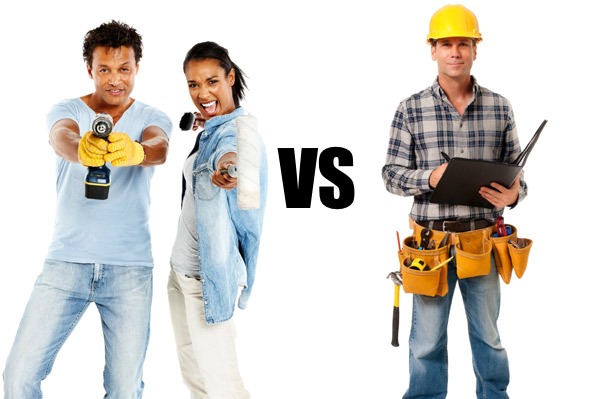Diy couple vs hired help contractor