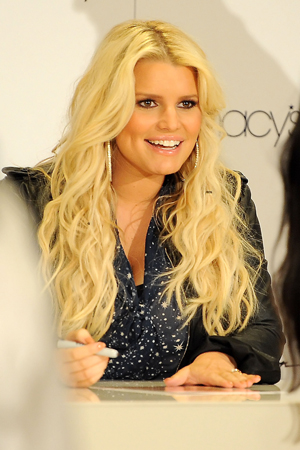 Jessica Simpson signs autographs