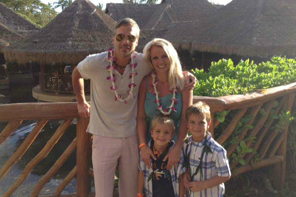 Britney Spears with Jason Trawick, Jayden and Sean