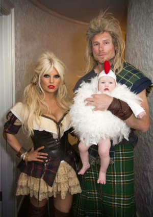 Jessica Simpson, Eric Johnson, and Baby Maxwell Halloween Costumes 2012
