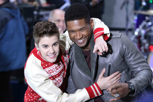 Justin Bieber and Usher on the Today Show