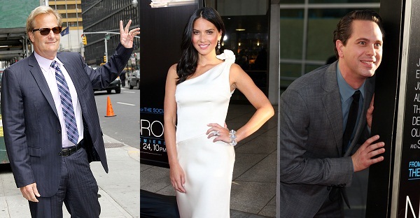 The Newsroom's Jeff Daniels, Olivia Munn, and Thomas Sodoski