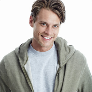Man wearing hoodie