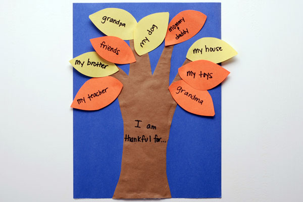 I am thankful for tree craft
