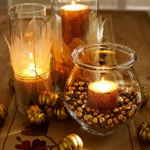 Gold gilt acorn vases
