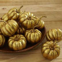 Shiny gold pumpkins