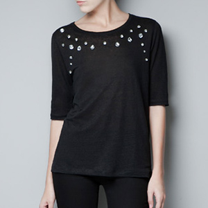 black studded top