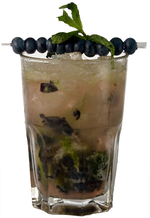 Blueberry thyme cocktail