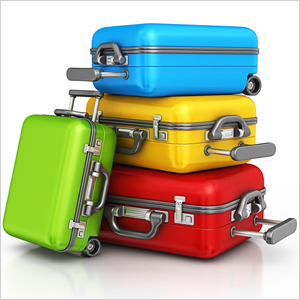 Bright suitcases